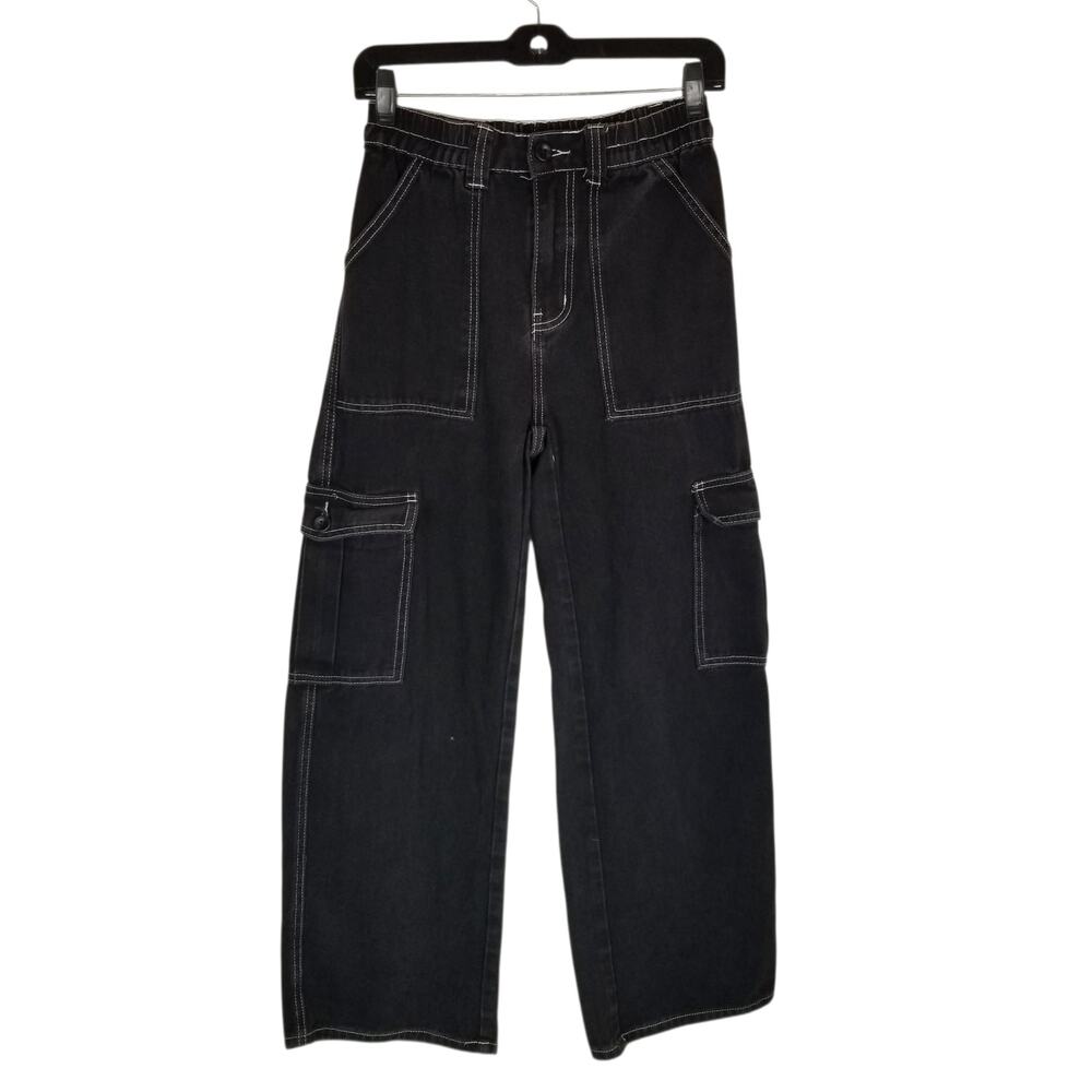 Shein Women's Black Wide Leg Cargo Pants Jeans Size 4 / Small
